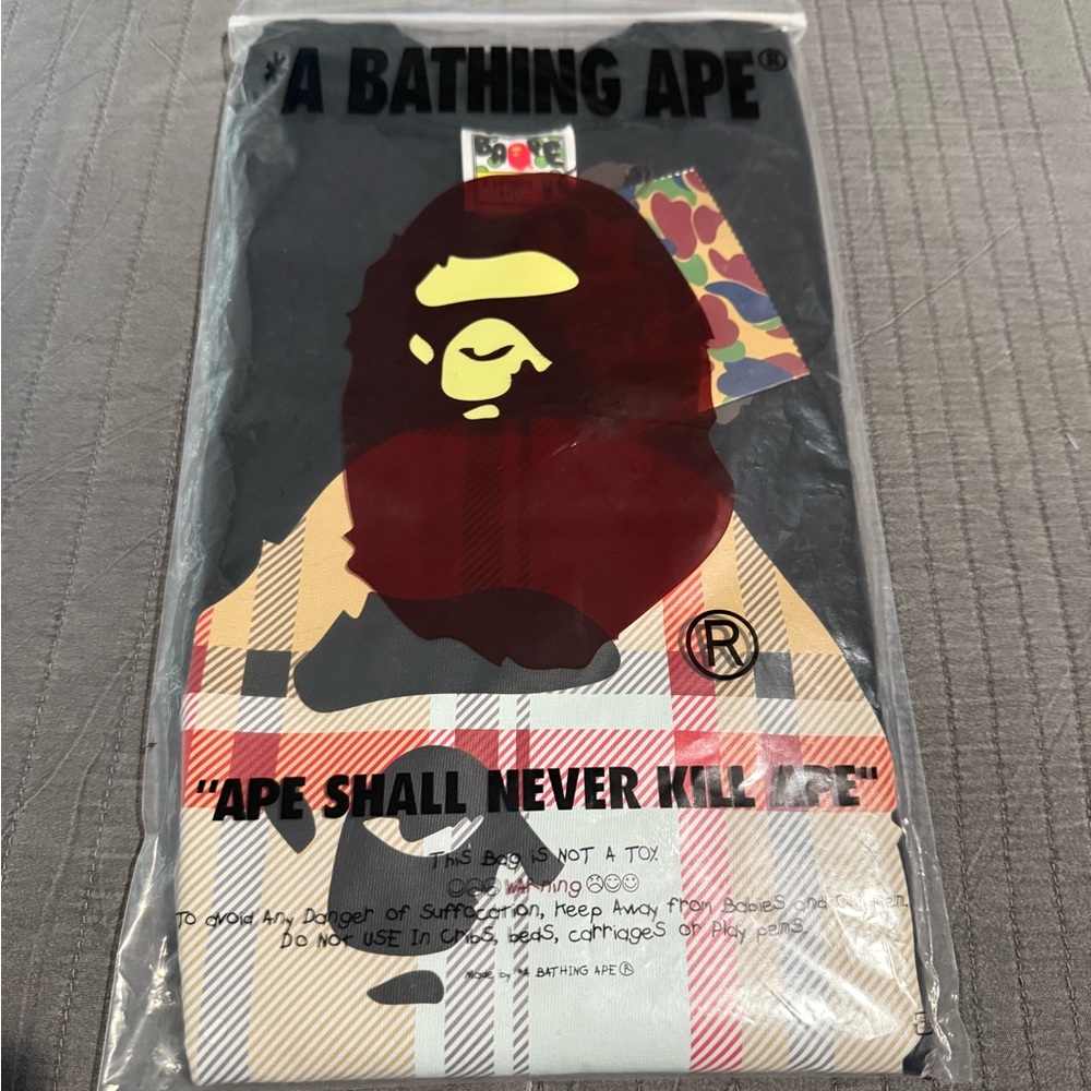 Bape Black and Red Short Sleeve Tee